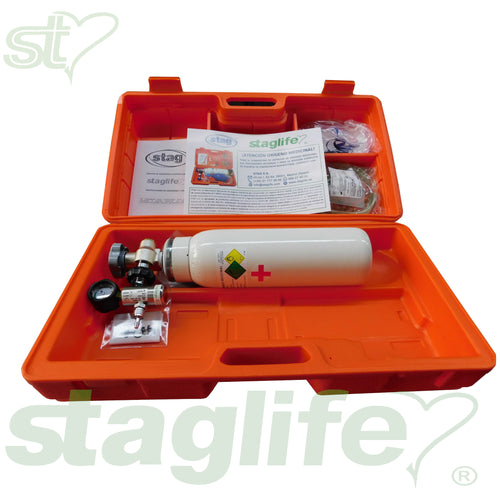 Equipo  E-1001. Con botella recargable 2l (B-2) Oxígeno Medicinal. Sin resucitador