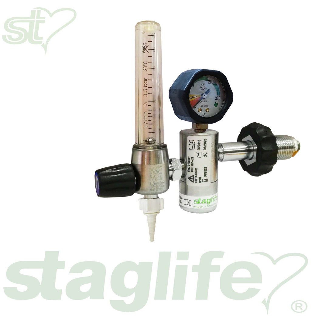 MP-21-15 Regulador de oxígeno con caudalímetro 15 LPM y flujómetro