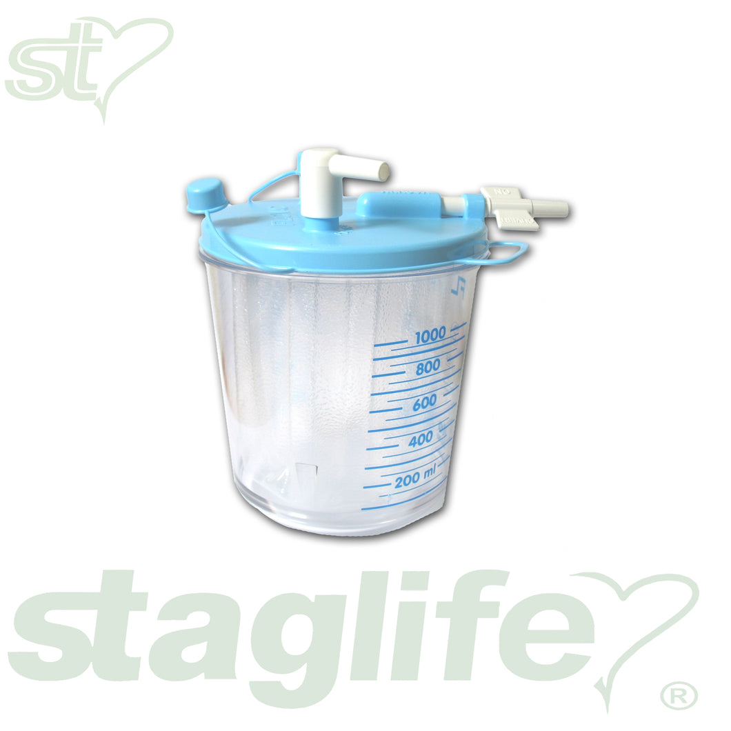Vaso + tapa desechables CANISTER FLOVAC 1 Litro